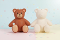 Ceramic Bear Coin Banks Soft Pastel Background