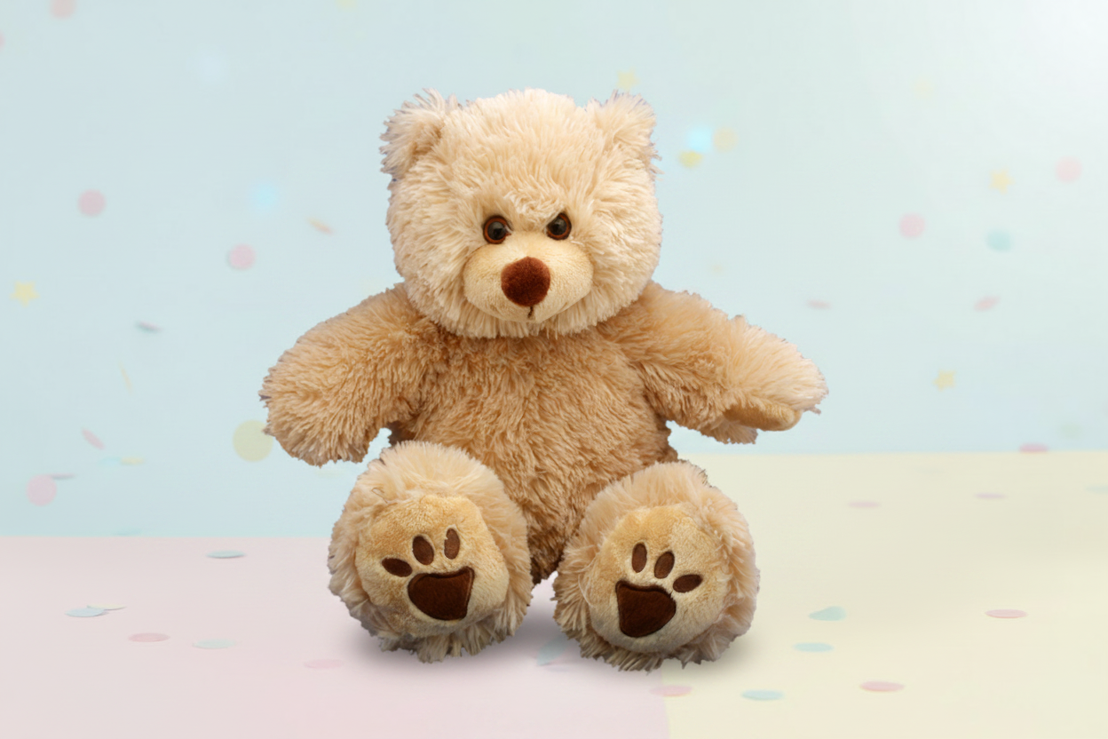 Cream Bear Soft Pastel Background