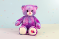 Purple Tie-Dye Bear Soft Pastel Background